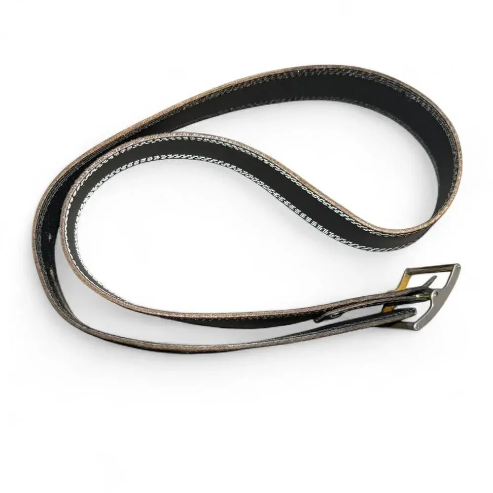 Wrangler Men’s Black Genuine Leather Belt Size 42 | 48” Length | 1.5” Width | Si